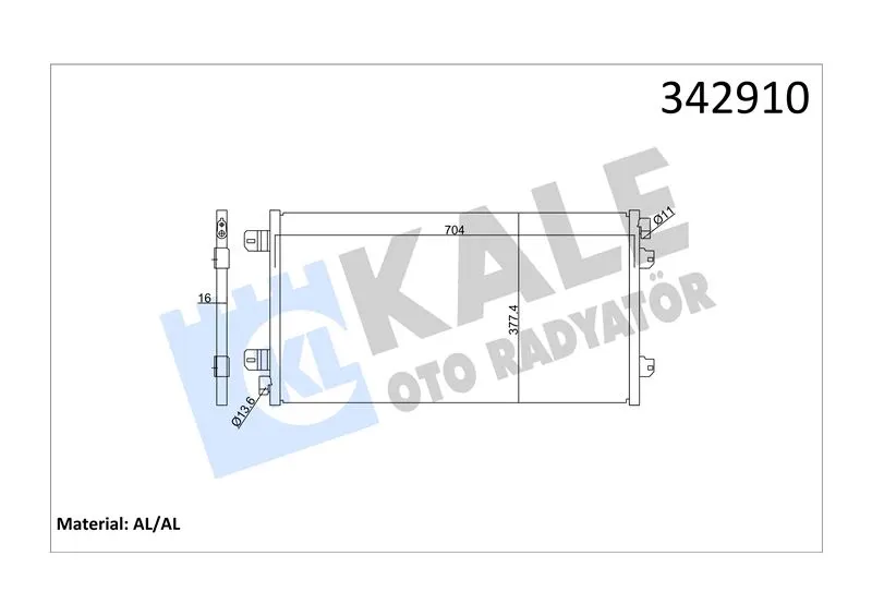 KALE RADYATOR KLİMA RADYATÖRÜ KALE 342910
