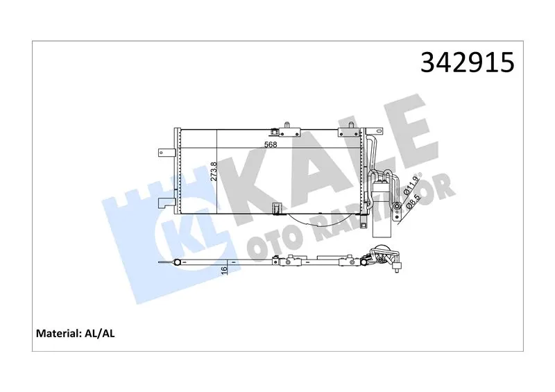 KALE RADYATOR KLİMA RADYATÖRÜ KALE 342915