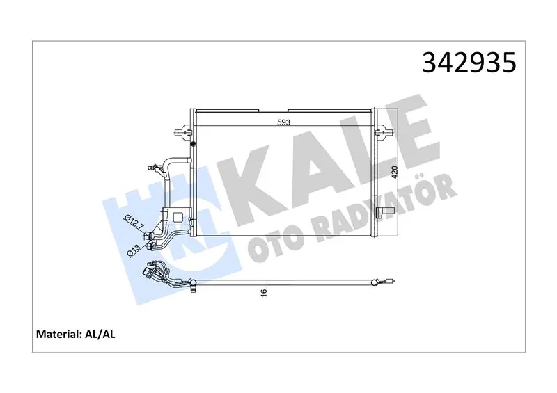KALE RADYATOR KLİMA RADYATÖRÜ KALE 342935