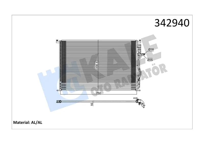 KALE RADYATOR KLİMA RADYATÖRÜ KALE 342940