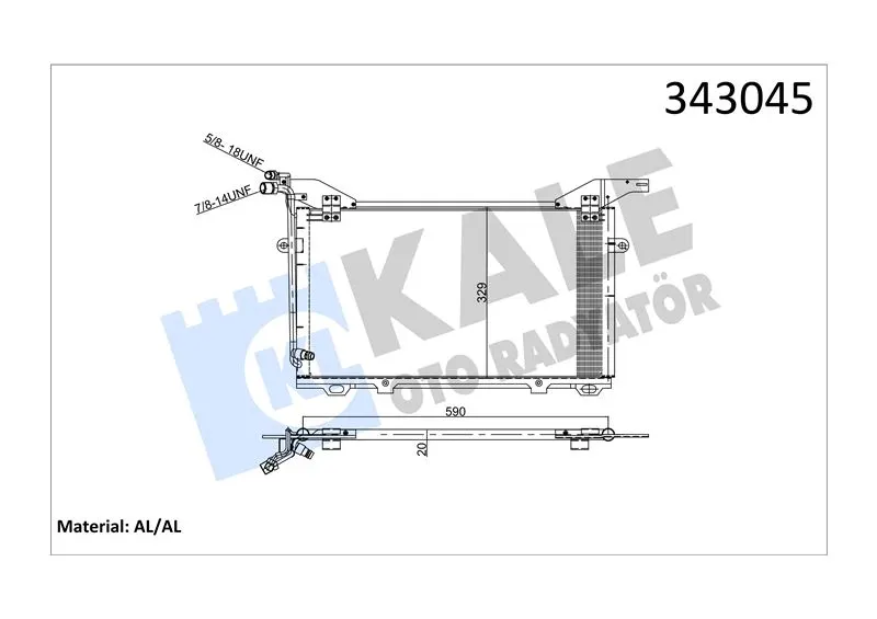 KALE RADYATOR KLİMA RADYATÖRÜ KALE 343045