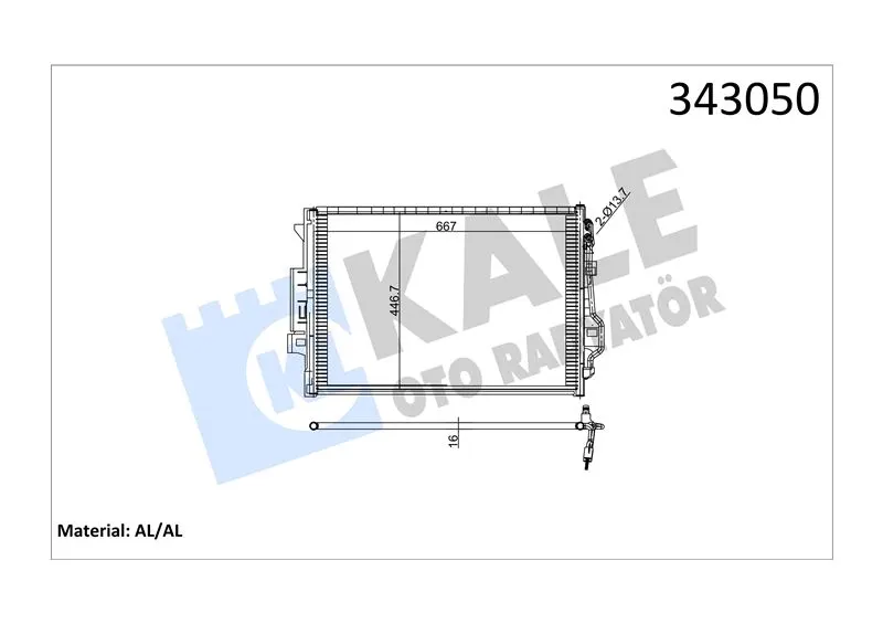 KALE RADYATOR KLİMA RADYATÖRÜ KALE 343050