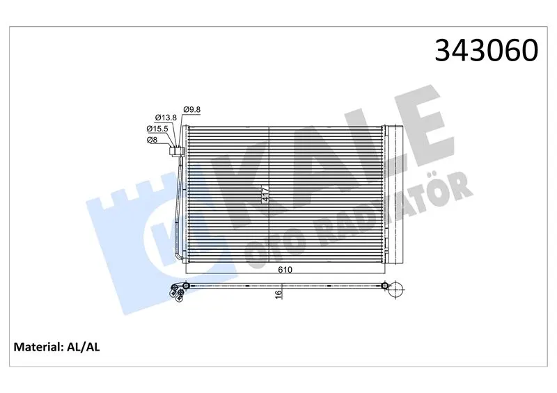 KALE RADYATOR KLİMA RADYATÖRÜ KALE 343060