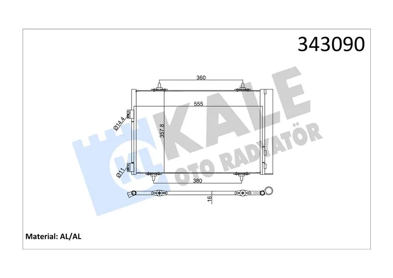 KALE RADYATOR KLİMA RADYATÖRÜ KALE 343090