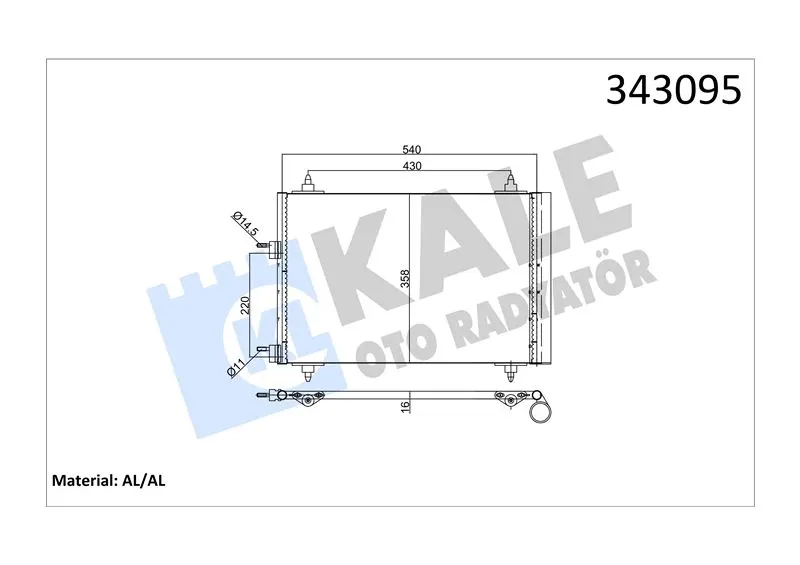 KALE RADYATOR KLİMA RADYATÖRÜ KALE 343095