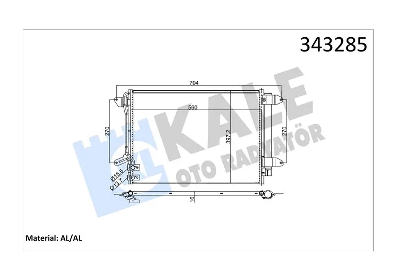KALE RADYATOR KLİMA RADYATÖRÜ KALE 343285