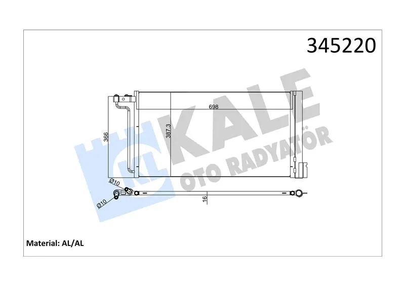 KALE RADYATOR KLİMA RADYATÖRÜ KALE 345220