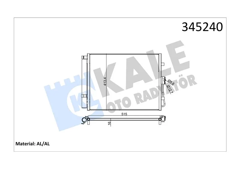 KALE RADYATOR KLİMA RADYATÖRÜ KALE 345240