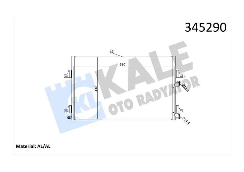 KALE RADYATOR KLİMA RADYATÖRÜ KALE 345290
