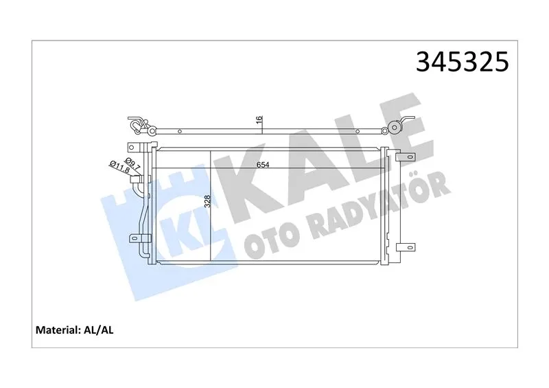 KALE RADYATOR KLİMA RADYATÖRÜ KALE 345325