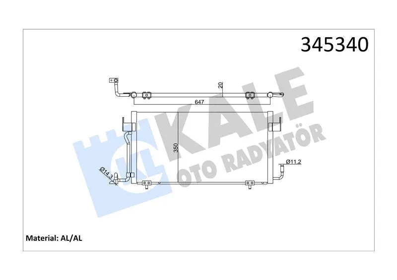 KALE RADYATOR KLİMA RADYATÖRÜ KALE 345340