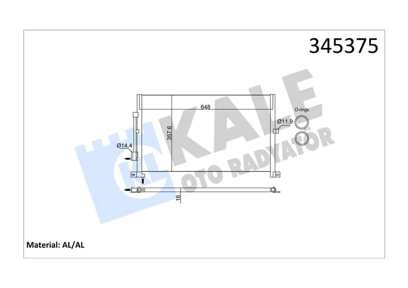 KALE RADYATOR KLİMA RADYATÖRÜ KALE 345375