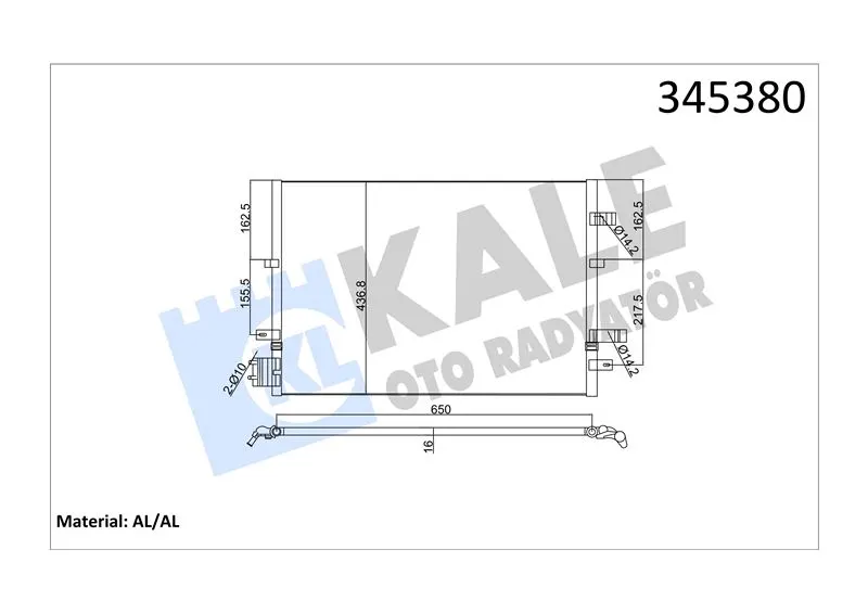 KALE RADYATOR KLİMA RADYATÖRÜ KALE 345380