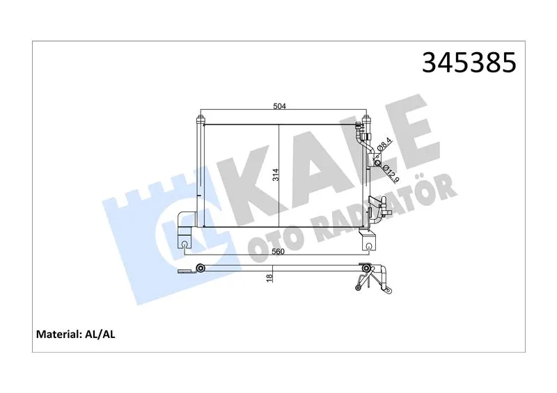 KALE RADYATOR KLİMA RADYATÖRÜ KALE 345385