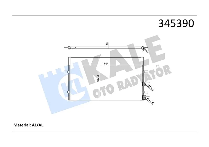 KALE RADYATOR KLİMA RADYATÖRÜ KALE 345390