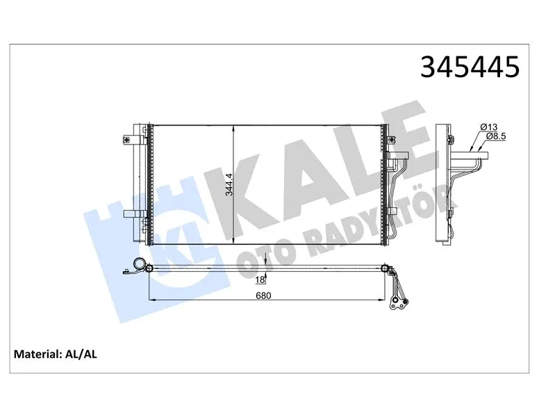 KALE RADYATOR KLİMA RADYATÖRÜ KALE 345445