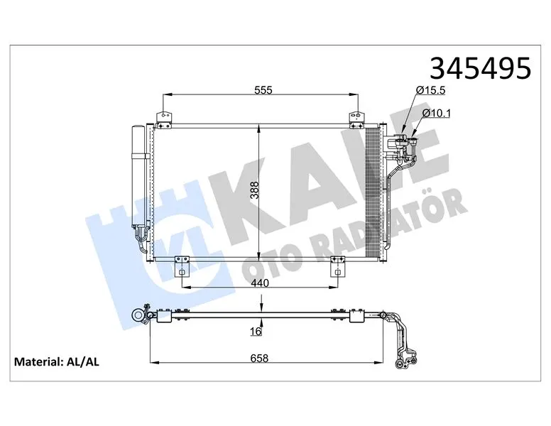 KALE RADYATOR KLİMA RADYATÖRÜ KALE 345495