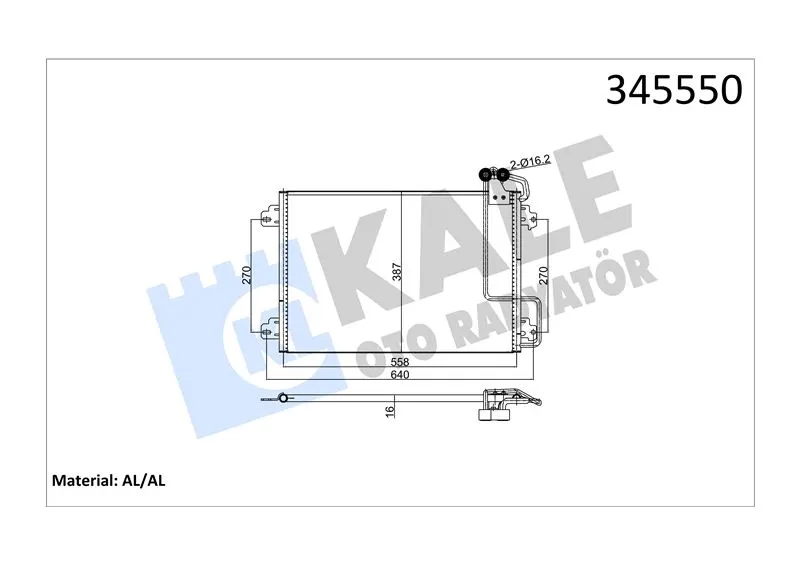 KALE RADYATOR KLİMA RADYATÖRÜ KALE 345550
