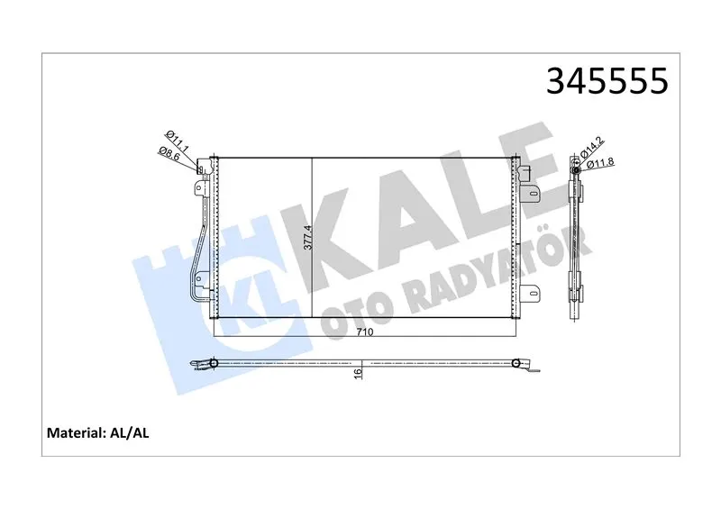KALE RADYATOR KLİMA RADYATÖRÜ KALE 345555