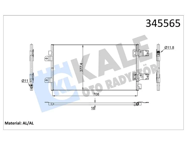 KALE RADYATOR KLİMA RADYATÖRÜ KALE 345565