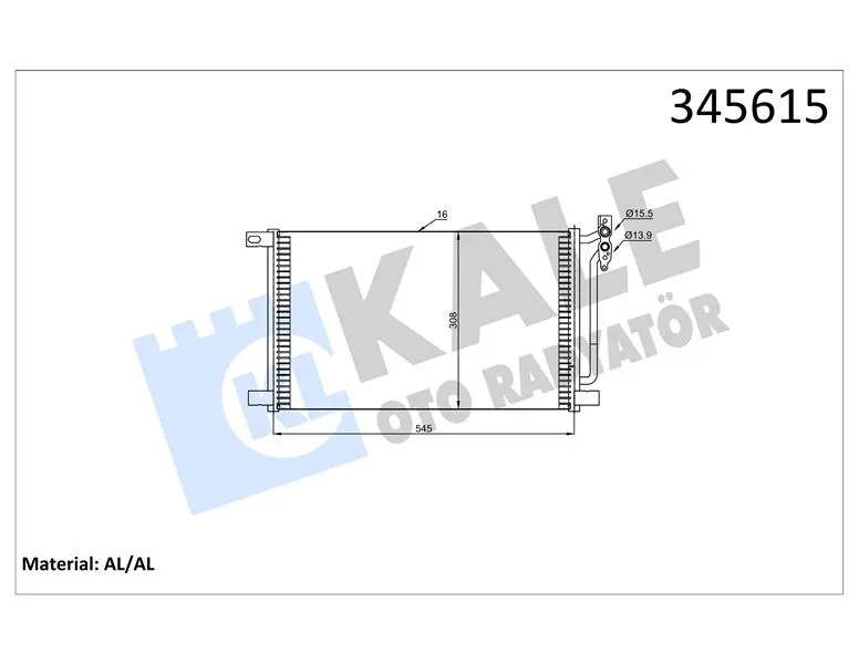 KALE RADYATOR KLİMA RADYATÖRÜ KALE 345615