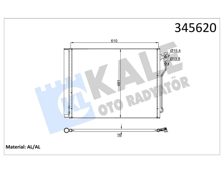 KALE RADYATOR KLİMA RADYATÖRÜ KALE 345620