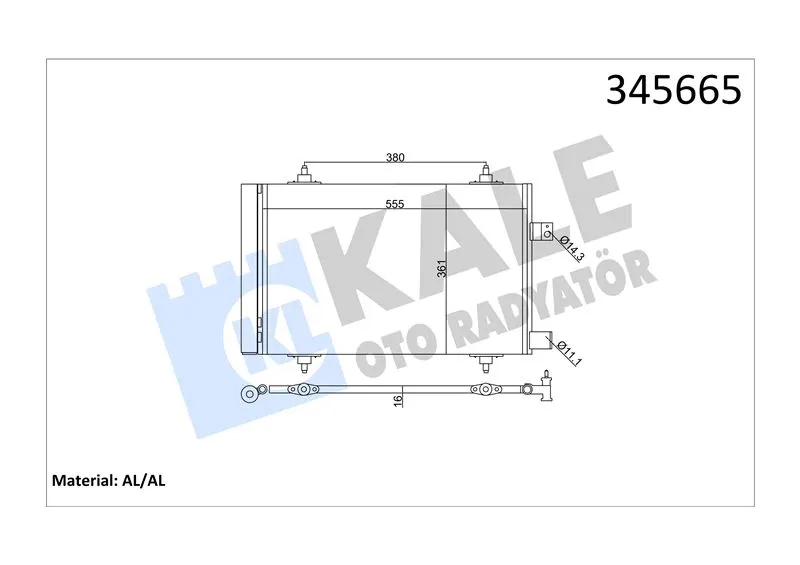 KALE RADYATOR KLİMA RADYATÖRÜ KALE 345665