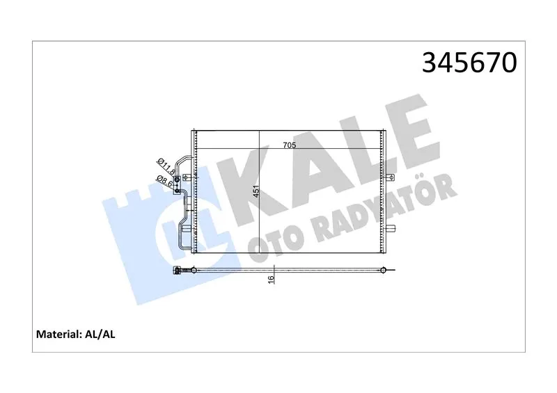 KALE RADYATOR KLİMA RADYATÖRÜ KALE 345670