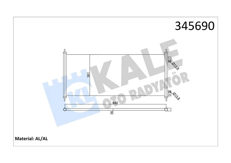 KALE RADYATOR KLİMA RADYATÖRÜ KALE 345690