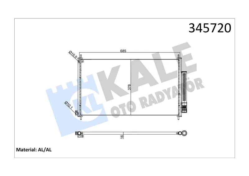 KALE RADYATOR KLİMA RADYATÖRÜ KALE 345720