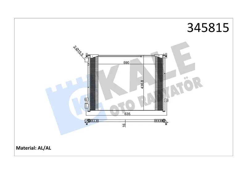 KALE RADYATOR KLİMA RADYATÖRÜ KALE 345815
