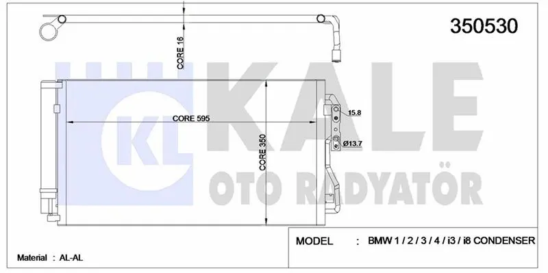 KALE RADYATOR KLİMA RADYATÖRÜ KALE 350530