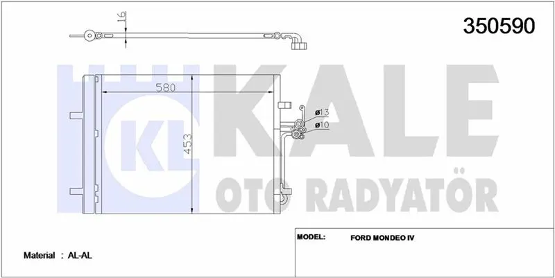 KALE RADYATOR KLİMA RADYATÖRÜ KALE 350590