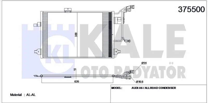 KALE RADYATOR KLİMA RADYATÖRÜ KALE 375500