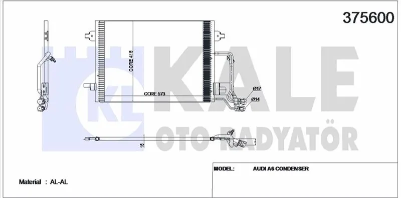 KALE RADYATOR KLİMA RADYATÖRÜ KALE 375600
