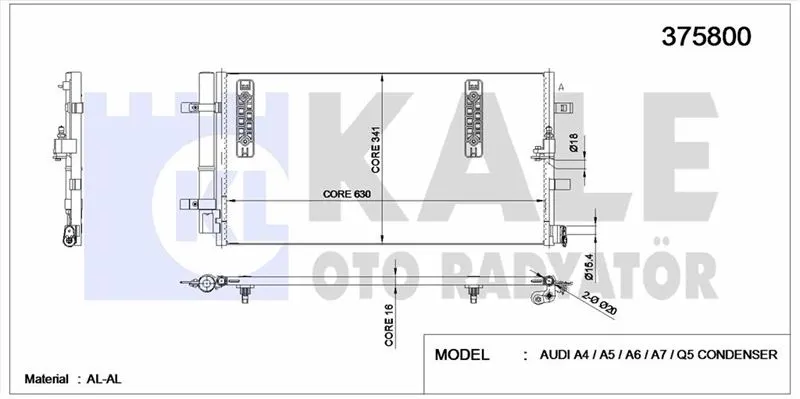 KALE RADYATOR KLİMA RADYATÖRÜ KALE 375800
