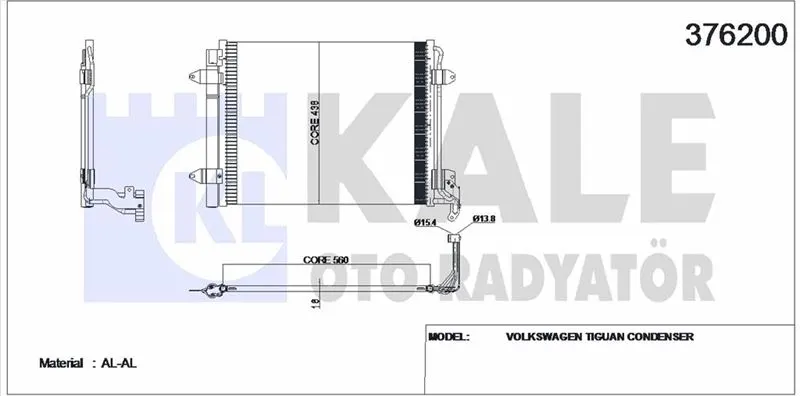 KALE RADYATOR KLİMA RADYATÖRÜ KALE 376200