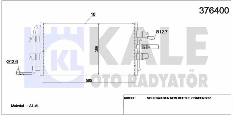 KALE RADYATOR KLİMA RADYATÖRÜ KALE 376400
