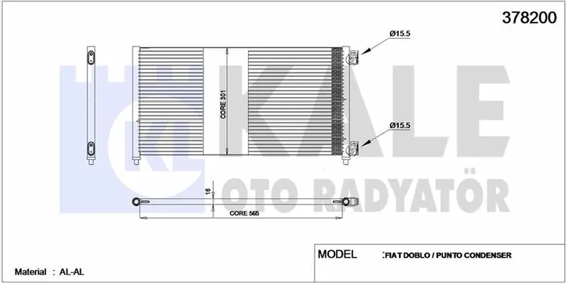 KALE RADYATOR KLİMA RADYATÖRÜ KALE 378200