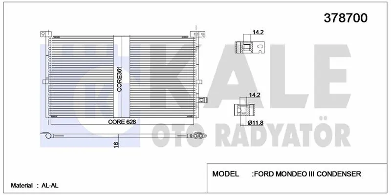 KALE RADYATOR KLİMA RADYATÖRÜ KALE 378700