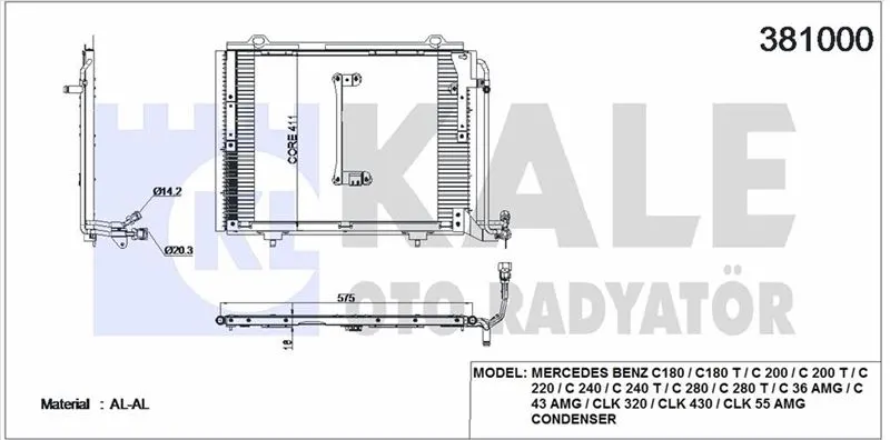 KALE RADYATOR KLİMA RADYATÖRÜ KALE 381000