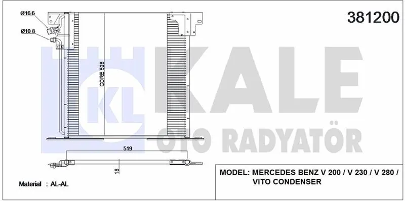 KALE RADYATOR KLİMA RADYATÖRÜ KALE 381200