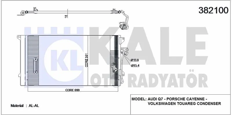 KALE RADYATOR KLİMA RADYATÖRÜ KALE 382100