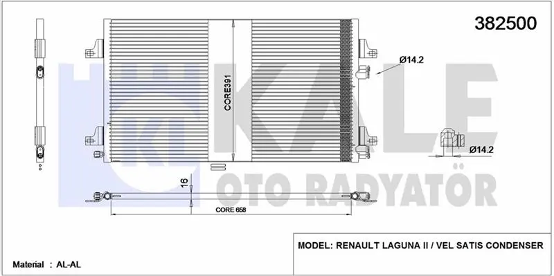 KALE RADYATOR KLİMA RADYATÖRÜ KALE 382500