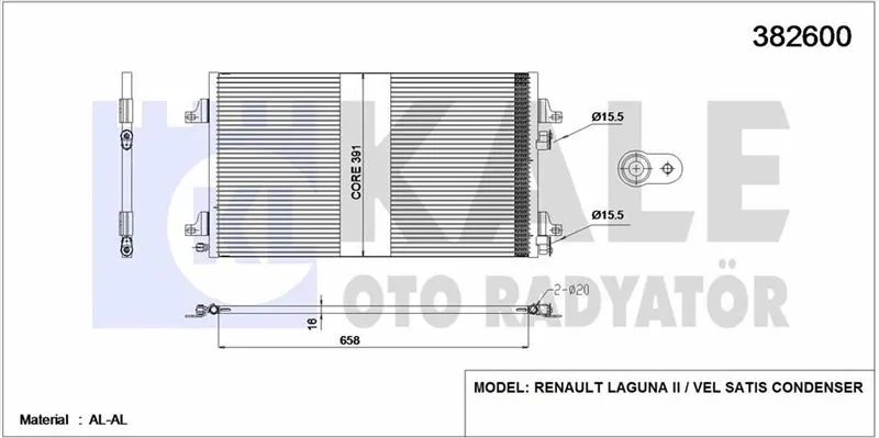 KALE RADYATOR KLİMA RADYATÖRÜ KALE 382600