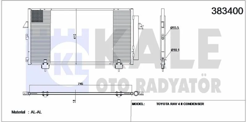KALE RADYATOR KLİMA RADYATÖRÜ KALE 383400