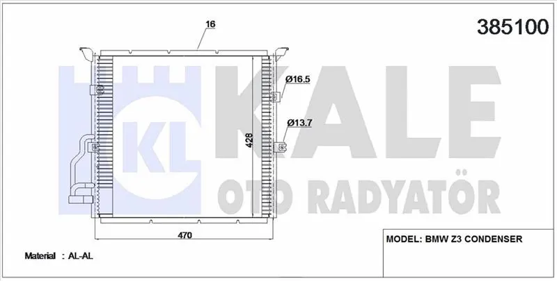 KALE RADYATOR KLİMA RADYATÖRÜ KALE 385100