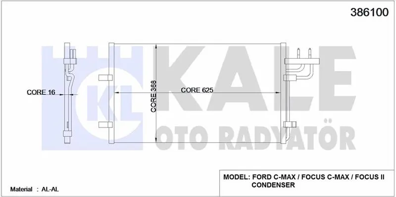 KALE RADYATOR KLİMA RADYATÖRÜ KALE 386100