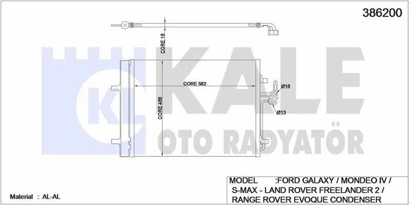 KALE RADYATOR KLİMA RADYATÖRÜ KALE 386200