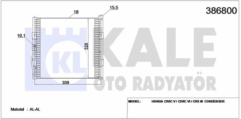 KALE RADYATOR KLİMA RADYATÖRÜ KALE 386800
